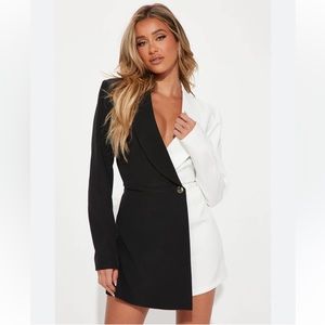 Fashion nova tuxedo romper. Size small. New with tags.
